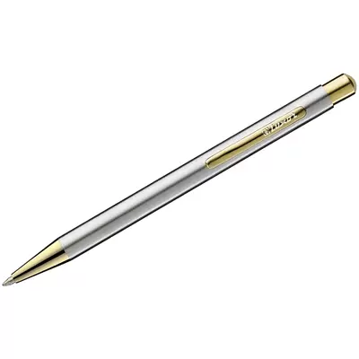 Ручка шариковая LUXOR Nova 1,0мм, корпус  хром/золото, кнопочный механизм, синий