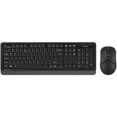 Клавиатура + мышь A4Tech Fstyler FG1012 клав:черный/серый мышь:черный USB беспроводная Multimedia