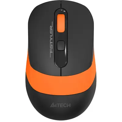 Мышь A4Tech Fstyler FG10S черный/оранжевый оптическая (2000dpi) silent беспроводная USB для ноутбука
