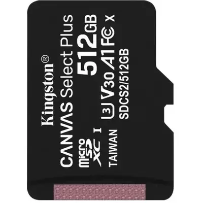 Карта памяти microSDXC UHS-I U3 Kingston Canvas Select Plus 512 ГБ, 100 МБ/с
