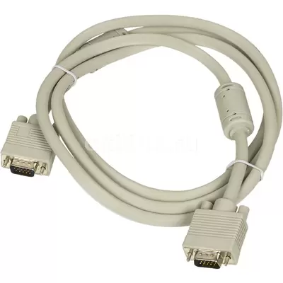 Кабель VGA VGA (m) - VGA (m), ферритовый фильтр , 1.8м, серый