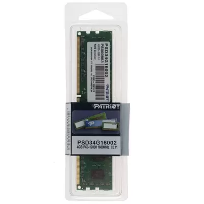 Модуль памяти Patriot PSD34G16002 DDR3 - 4ГБ 1600, DIMM, Ret