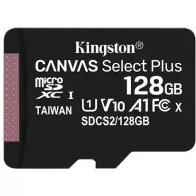 Карта памяти microSDXC UHS-I U1 Kingston Canvas Select Plus 128 ГБ, 100 МБ/с, Class 10
