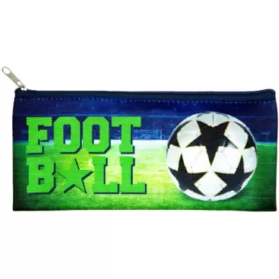 Пенал-косметичка ATTOMEX. Football 210х90х10мм, текстильный