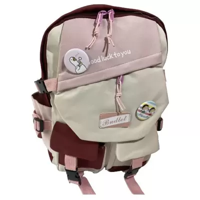 Рюкзак SANVERO 42x28x18см, 1 отделение, бордовый/бежевый/розовый