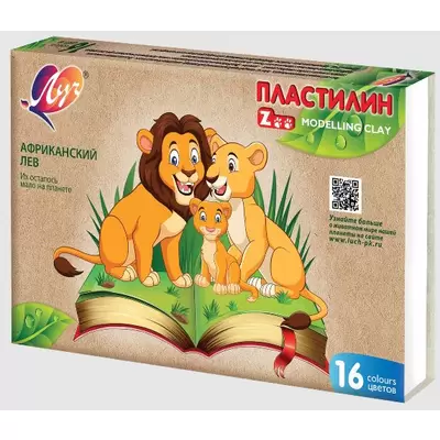 Пластилин ЛУЧ Zoo 16цв. 240г