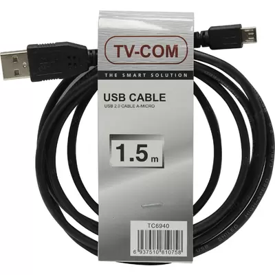Кабель-переходник USB 2.0 A -> micro-B TV-COM TC6940 1.5 метра