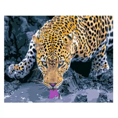3D раскраска «Леопард»