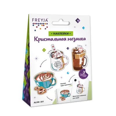 Алмазная мозаика КОФЕ наклейки 6,5х9см