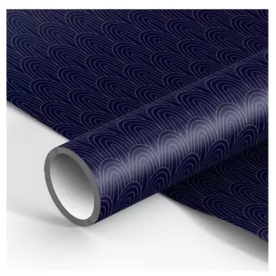 Бумага упаковочная глянцевая DARK BLUE 70х100см,1 лист, 90г/м2