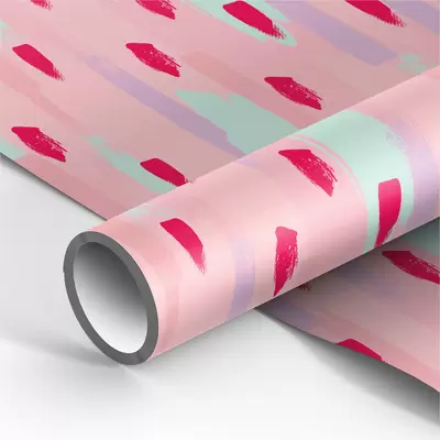 Упаковочная бумага глянц. 70*100см, MESHU "Stylish pink", 90г/м2