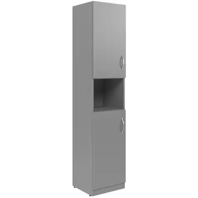 Шкаф для документов SIMPLE SR-5U.4(L), 386х375х1815, серый