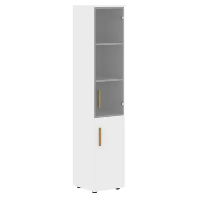 Шкаф-колонка комбинированый FORTA FHC 40.2(R), 404х429х1983, белый