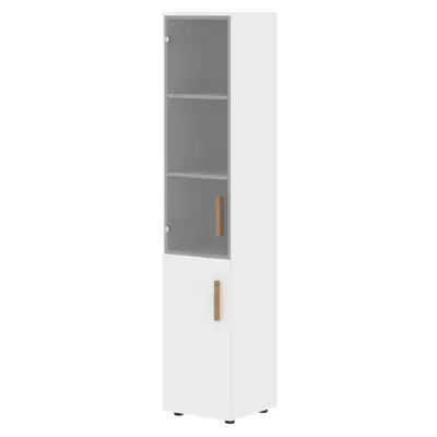 Шкаф-колонка комбинированый FORTA FHC 40.2(L), 404х429х1983, белый