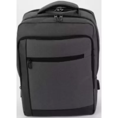 Рюкзак SANVERO 40х28х17см, 1 отделение, USB-выход, серый