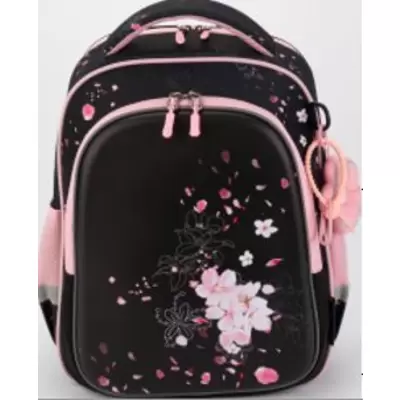 Рюкзак SANVERO 37х29х19см, 2 отделения, черный/розовый