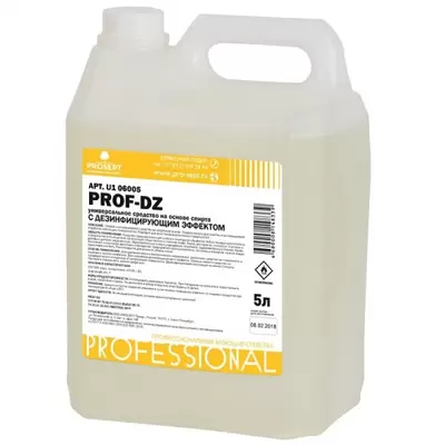 Универсальное средство PROF-DZ PROSEPT на основе спирта с дезинфицирующим эффектом 5л