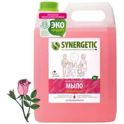 Мыло жидкое SYNERGETIC, 5л, канистра, ассорти