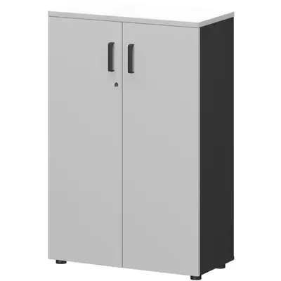 Шкаф для документов СМАРТ СМШ-38Д Тип 2, 792х380х1215, графит/белый