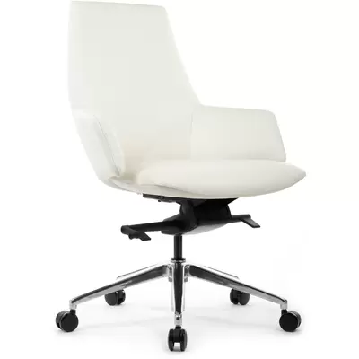 Кресло руководителя RV Design Spell-M В1719 натуральная кожа, белое