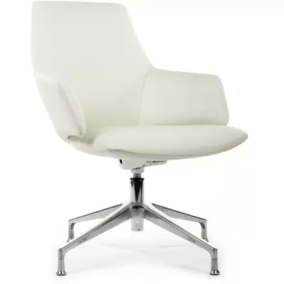 Кресло руководителя RV Design Spell-ST С1719 натуральная кожа, белое
