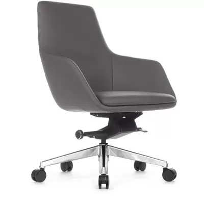Кресло руководителя RV Design Soul-M B1908 натуральная кожа, антрацит