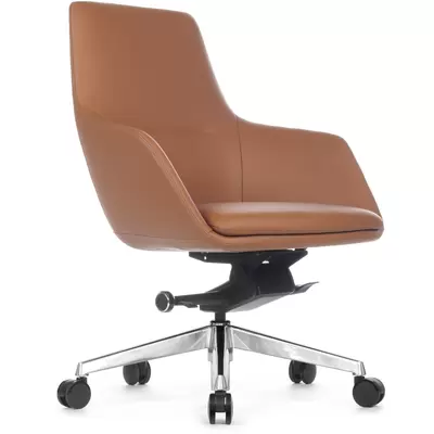 Кресло руководителя RV Design Soul-M B1908 натуральная кожа, светло-коричневое