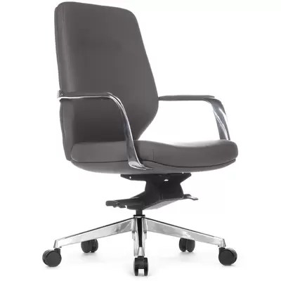 Кресло руководителя RV Design Alonzo-M В1711 натуральная кожа, антрацит