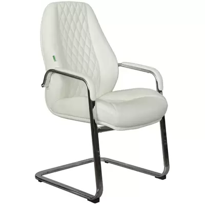 Кресло руководителя RV Design Orso-SF F385 натуральная кожа, белое