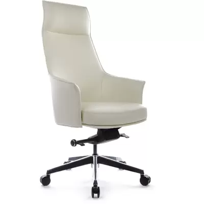 Кресло руководителя RV Design Rosso А1918 натуральная кожа, кремово-белое