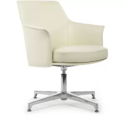 Кресло руководителя RV Design Rosso-ST C1918 натуральная кожа, кремово-белое