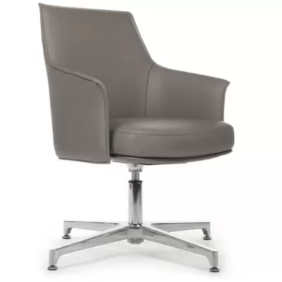 Кресло руководителя RV Design Rosso-ST C1918 натуральная кожа, серое
