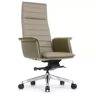 Кресло руководителя RV Design Rubens А1819-2 натуральная кожа, светло-серое
