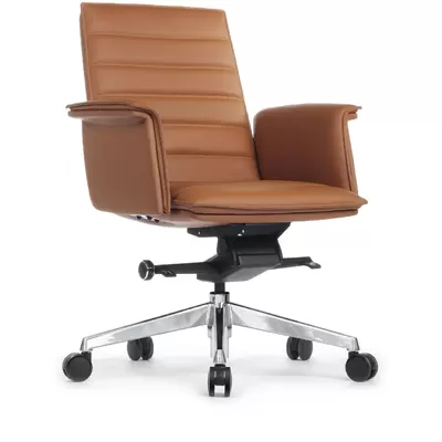 Кресло руководителя RV Design Rubens-M B1819-2 натуральная кожа, светло-коричневое