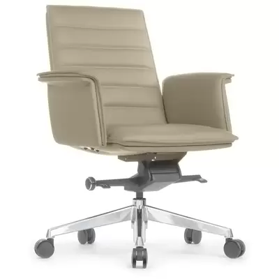 Кресло руководителя RV Design Rubens-M B1819-2 натуральная кожа, светло-серое
