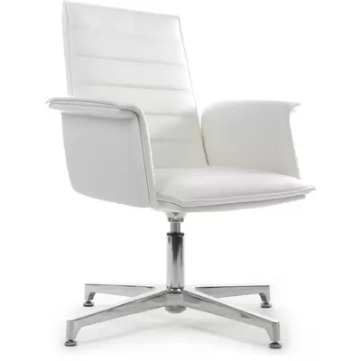 Кресло руководителя RV Design Rubens-ST C1819-2 натуральная кожа, белое