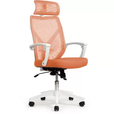 Кресло руководителя RV Design Oliver W-203AC ткань/сетка, оранжевое/белое
