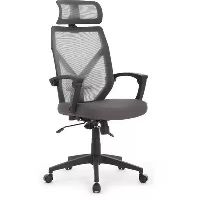 Кресло руководителя RV Design Oliver W-203AC ткань/сетка, серое/черное