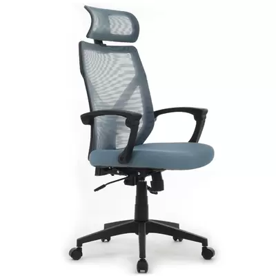Кресло руководителя RV Design Oliver W-203AC ткань/сетка, синее/черное