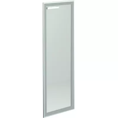 Дверь стеклянная в алюминиевой раме правая Аргентум НТ-601.СР.ПР.Ф, 390x4x1180, сатинат
