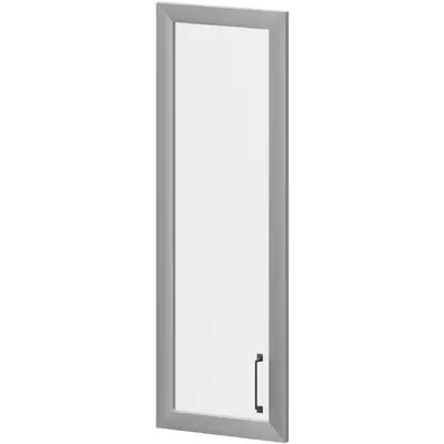 Дверь стеклянная в алюминиевой раме левая Приоритет К-980.СР.ЛВ.Ф, 356x20x1165, дуб венге