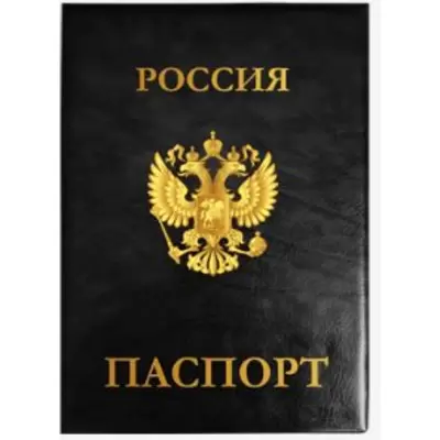 Обложка для паспорта deVENTE экокожа, черный