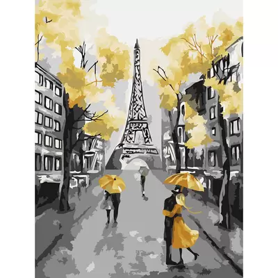 С подругой в Париж, картина по номерам на холсте 40х50см 28цв Original
