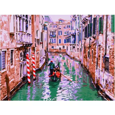 Картина по номерам на картоне ТРИ СОВЫ "По каналам Венеции", 30*40см, с акриловыми красками и кистям