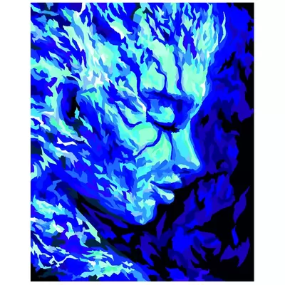 Картина по номерам на холсте ТРИ СОВЫ "Стихия. Вода", 40*50, с акриловыми красками и кистями