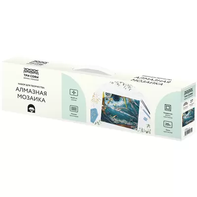 Алмазная мозаика ТРИ СОВЫ "Рыбалка" 40*50см, холст, картонная коробка с пластиковой ручкой