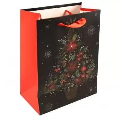 Пакет подарочный CHRISTMAS TREE 18х21х10см, матовая ламинация