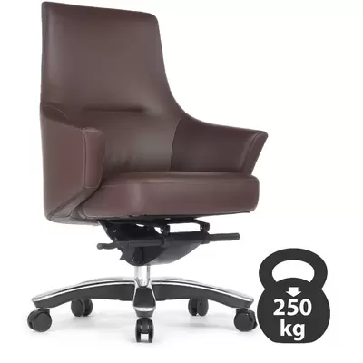 Кресло руководителя RV Design Jotto-M B1904 натуральная кожа, коричневое