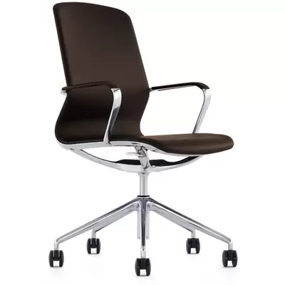 Кресло руководителя RV Design Bond FK007-B11-P экокожа, коричневое