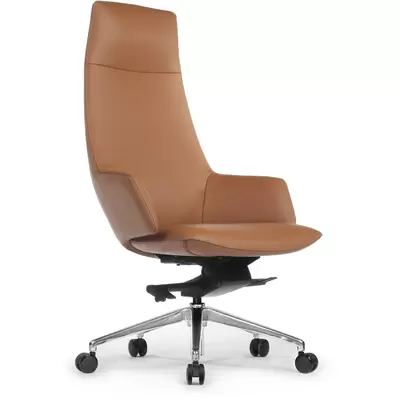 Кресло руководителя RV Design Spell А1719 натуральная кожа, светло-коричневое